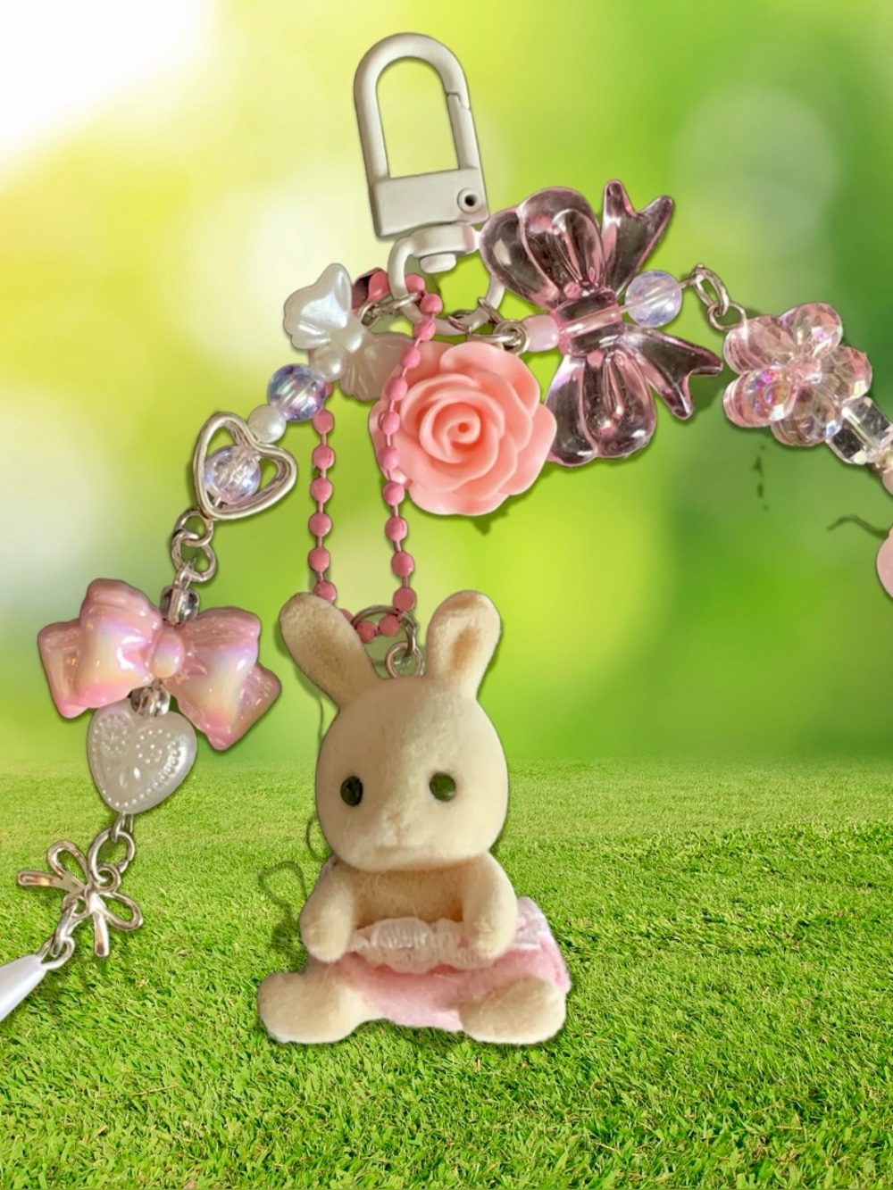 Calico Critters Rabbit Bag Charm Keychain